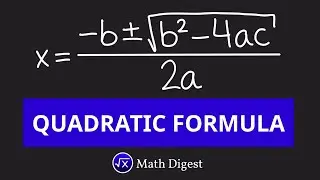 QUADRATIC FORMULA - Quadratic Equations, Quadratic Functions - Algebra | Math Digest