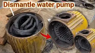 Dismantle water pump|| water pump cutting copper water pump.