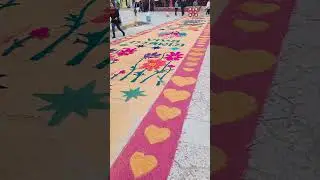 Tapetes de aserr&iacute;n🎉⛪🔔#tapetes ##aserrin #fiesta #tradicion #tradiciones #costumbres #cultura