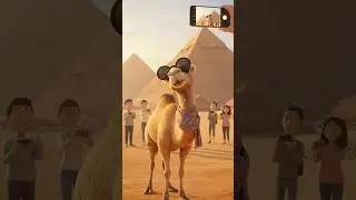 Your new sassy influencer 🐪 | Desert Diva at the Pyramids #aishorts #queenofthedesert #funnyanimals