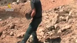 Destruido un arsenal de bombas de la Guerra Civil.Operaciones de la Guardia Civil
