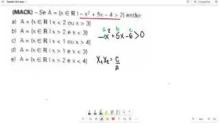 (MACK) -  Se A = X pertencente aos reais
