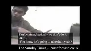 The Sundays Times reporting on a crash for cash insurance scam - crashforcash.co.uk