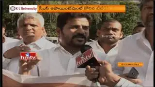Revanth Reddy Face to Face | TTDP MLAs Agitation at TS Secretariat Over to Meet CS | HMTV