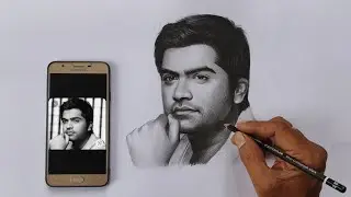 Simbu STR Pencil Drawing Tutorial Video | Live Art Chennai