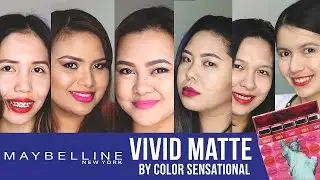 NEW Maybelline Vivid Matte! Swatch + Try On Review | DBS #GlamSquad