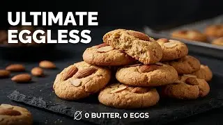Eggless Almond Cookies - No Butter Needed!