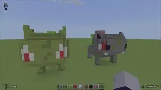 Minecraft Pokemon World Bulbasaur, Ivysaur and Venusaur