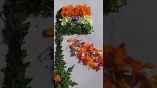 My garden friend did this beautiful flower flag. Happy Republic Day all of you.#republicday