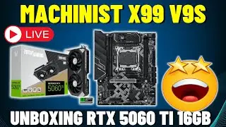AO VIVO - UNBOXING, PLACA M&Atilde;E MACHINIST X99 V9S + RTX 5060 TI 16GB #15