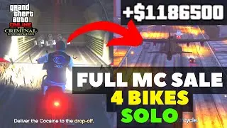 Full MC 4 Bikes SOLO Sale - EZ 1.1 Million Coke Sell Mission - GTA V Online