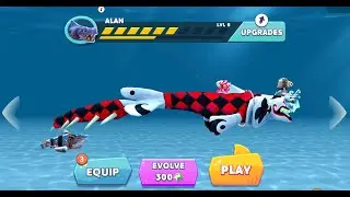 Hungry Shark Evolution | Harlequin & Robo Shark | Wrapping Bow & Laser | Game Play
