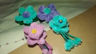 EASY TO MAKE CUTE HAIRCLIP MADE OF FUZZY WIRE #HAIRCLIP #FUZZYWIRE