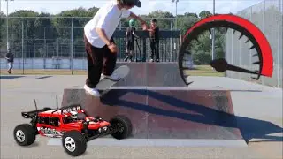 Toy Car Flies Off Skateboard Ramp!
