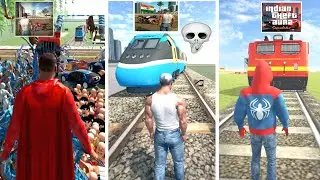 Who Can Stop the Train? Spider-Man vs Homelander vs Franklin 😨 | India GTA''