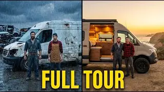 Two Brothers Transform Abandoned Van into Luxury Tiny Home | Start To Finish (ASMR)