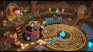 Maggie the Mole Digs a Maze | A Fun Underground Rhyme for Curious Kids