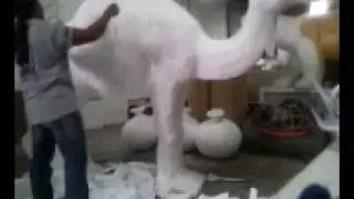 camel carving using a hotwire