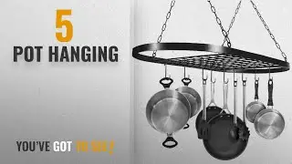 Top 10 Pot Hanging [2018]: INDIAN Starline Kitchen Wall Mount Hanging Metal Grid With Pot Pan 10