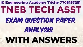 Technical assistant Question PAPER discussion 