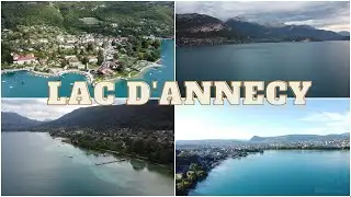 Lac d'Annecy France (drone view) lake Annecy