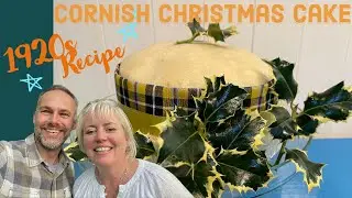Using a 1920s recipe to bake a traditional Cornish Christmas Cake, Cornwall UK