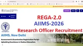 REGA-2.0 vacancy |  AIIMS Research Officer Recruitment 2026| AIIMS vacancy 2026 | pharmacy vacancy