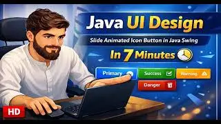 Create Unique Slide Animated Icon Button in Java Swing | Java UI Design Tutorial