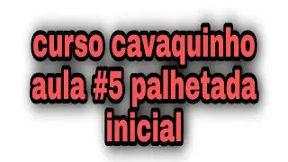 cavaquinho palhetada de samba e pagode inicial