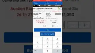 Buying a 2015 Honda Accord Salvage copart