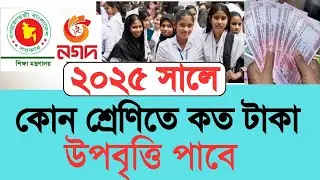 ২০২৫ সালে কোন শ্রেণিতে কত টাকা উপবৃত্তি আসবে |  উপবৃত্তি টাকা কবে দিবে ২০২৫ | নতুন বই কবে দিবে ২০২৫