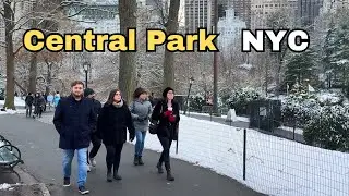 Snow covered Central Park, Winter Wonderland! New York #snow #walk #newyork