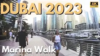 Dubai Marina Walk 🇦🇪 | 4K | Beautiful Sunset Walking Tour | Pier7 | JBR Jumeirah Beach Residence