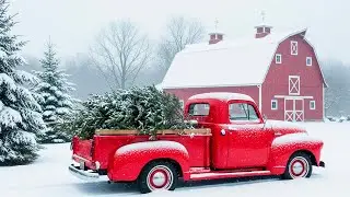 Relaxing Christmas Music 2026 🎄 Snow Falling on a Quiet Winter Barn Scene