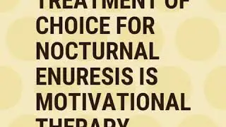 Treatment of choice of nocturnal enuresis? #pediatricsbydranand #aiims2019