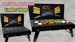 Briefcase Charcoal Grill Barbeque | Mini foldable Barbeque | Unboxing Barbeque detail