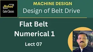 Design of Belt Drives 07 Numerical on Flat Belts 1