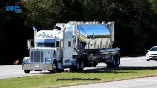 White Peterbilt Dry Bulk | Truckspotting 1226