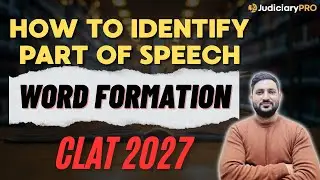 How to identify Part of Speech | Word Formation | By Harish Malik Sir @Judiciary-PRO