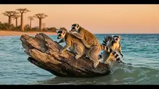 Lemur Beach Party! 🏖️ Madagascar Vacation Vibes
