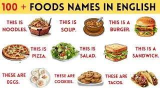 100 Food Names with Simple Sentences for Kids | Learn English Vocabulary | Food Names With Sentences