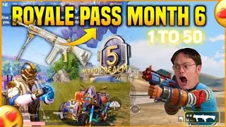😱 Royale Pass Month 6 1 To 50 Rewards | M5 Purchase Bonus | Rp Month 5 All Rewards Exclusive Look