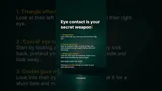 Eye Contact: Your Secret Weapon to Social Dominance | #motivation #selfgrowth #alpha #lifequotes