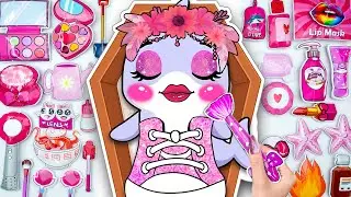 💖Paper DIY💖ITALIAN BRAINROT Tralalero Tralala Girl Coffin Box Skincare Makeup💄Cutie Paper