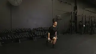 Reverse lunge, curl, press (combo)