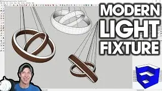 Modeling a MODERN LIGHT FIXTURE in SketchUp