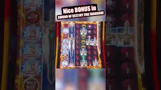 Nice BONUS in SWORD OF DESTINY FIRE WARRIOR #casino #gambling #shorts