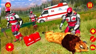 Ambulance Driving Simulator, Doctor Robot Emergency Animal Rescue Fighter,
