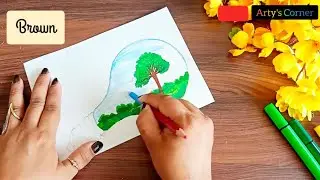 Save Energy | How to Draw Energy Conservative for Drawing Competition | Poster Drawing