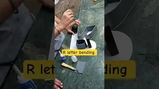 R letter bending 🔥 #diy #3d #signs #shorts